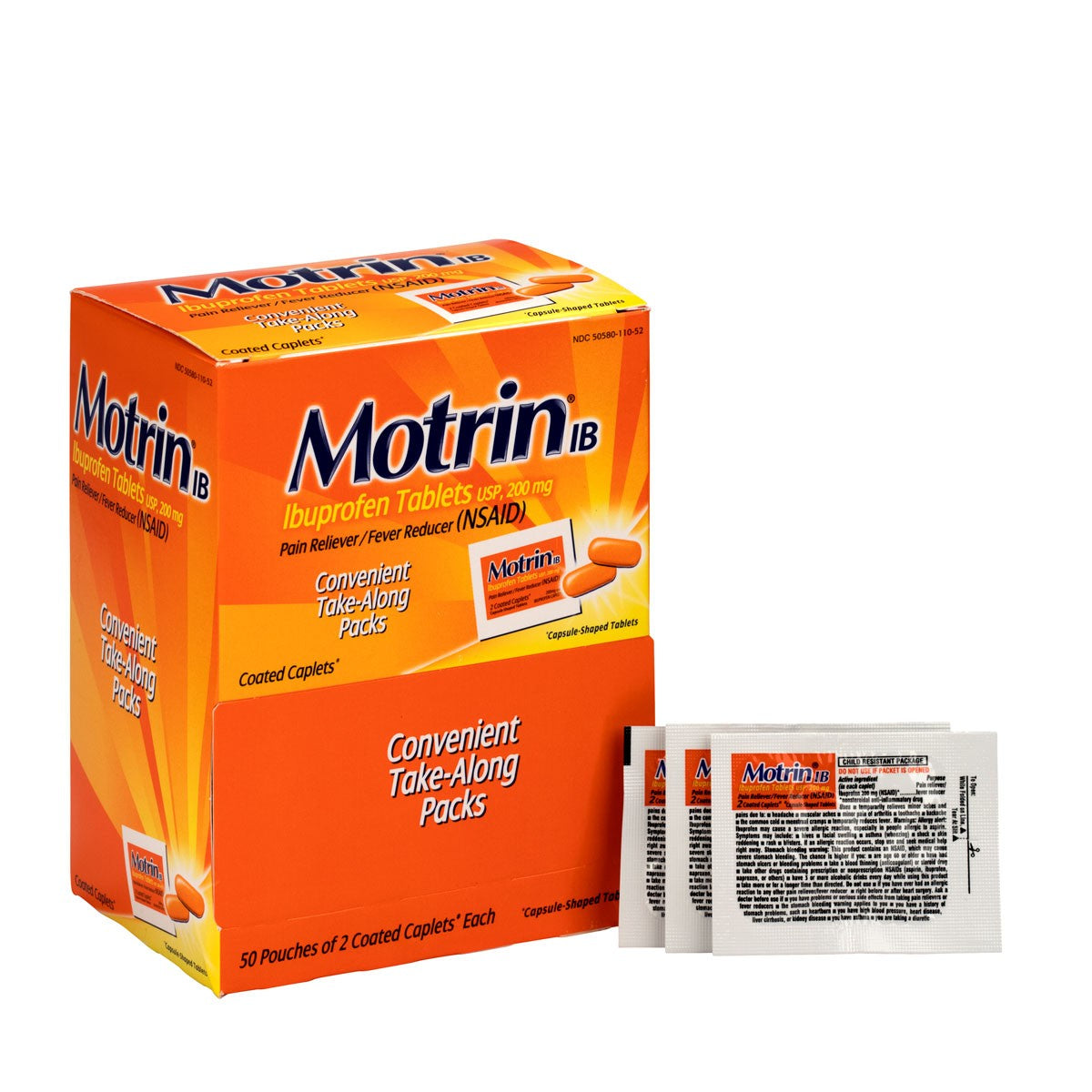 Motrin Ibuprofen, 50x2/box