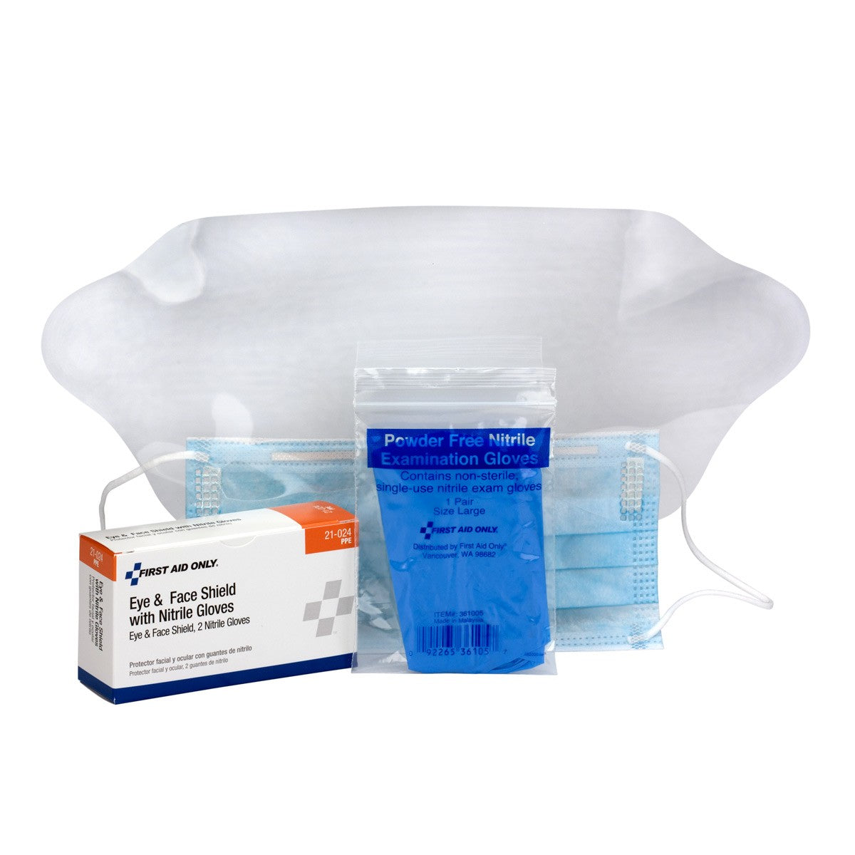Eye & Face Shield with Gloves, 1 set/box