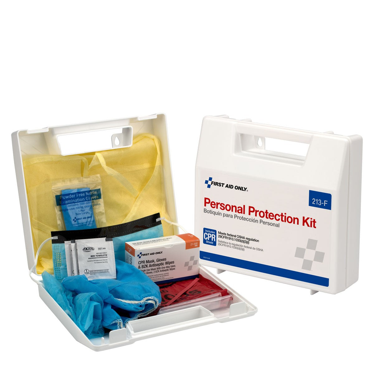BBP Spill Clean Up Apparel Kit with CPR Pack, Plastic Case