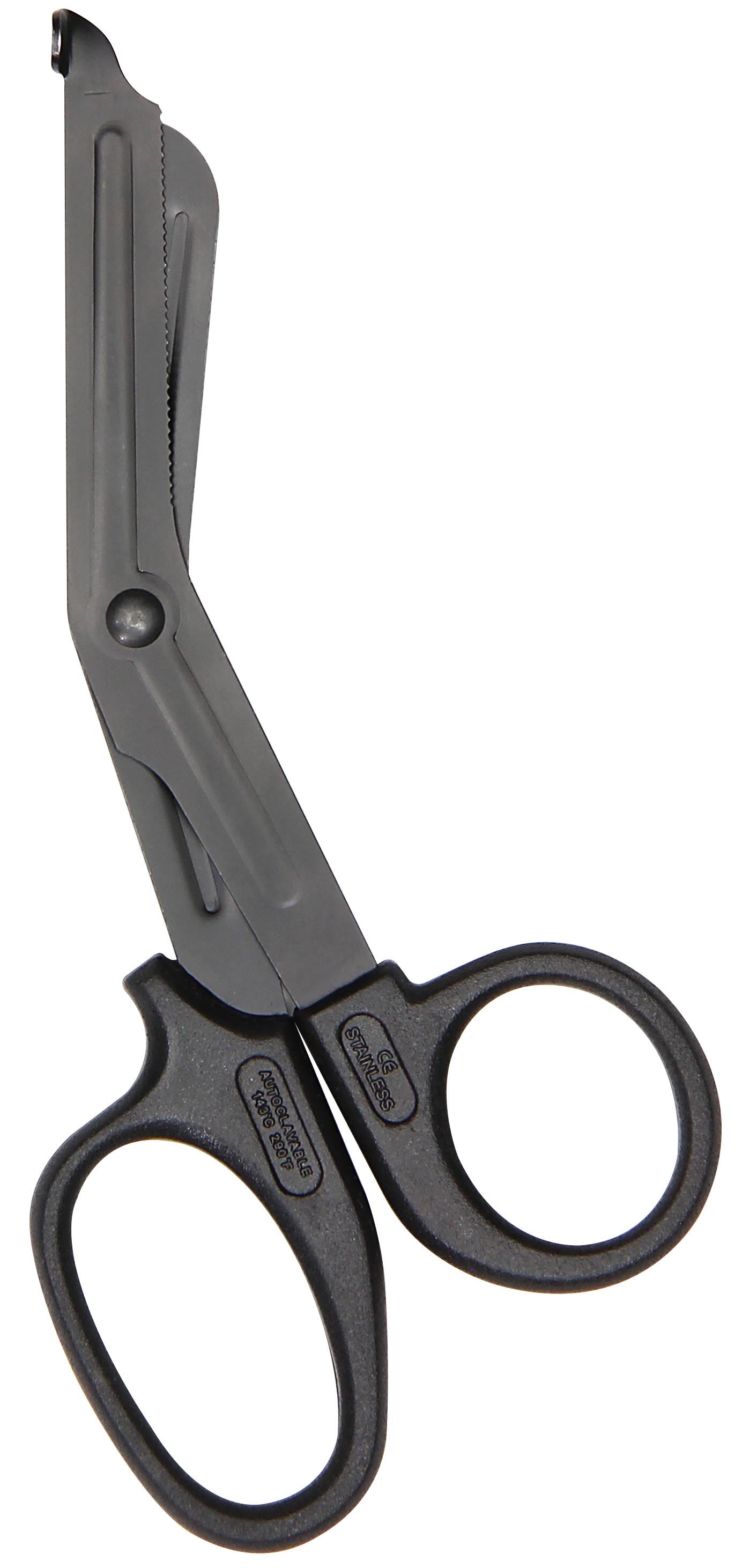 5.75" Stainless Steel Bandage Shears Black Handle/Black Blades