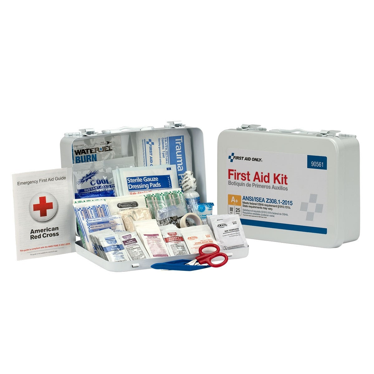 25 Person First Aid Kit, ANSI A+, Metal Case , Custom Logo