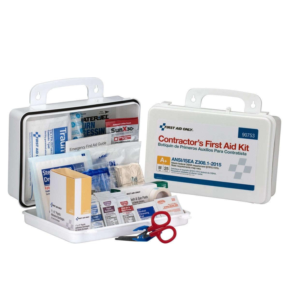 25 Person Contractor ANSI A+ First Aid Kit, Plastic Case, Custom Logo