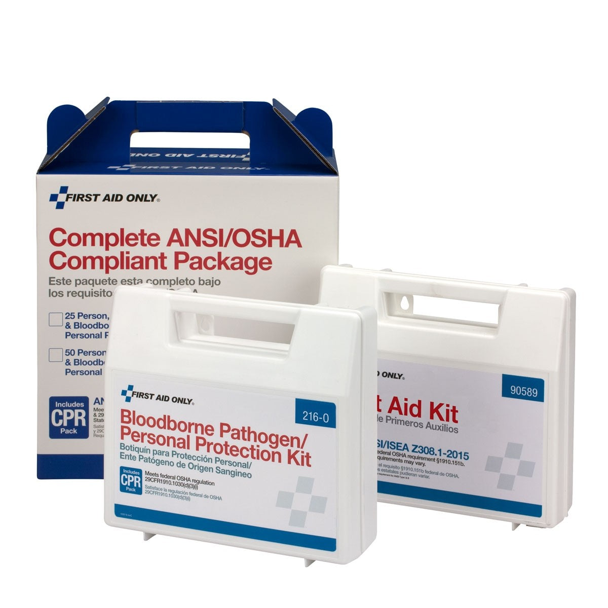 25 Person Complete ANSI/OSHA Compliance Package (First Aid and BBP)