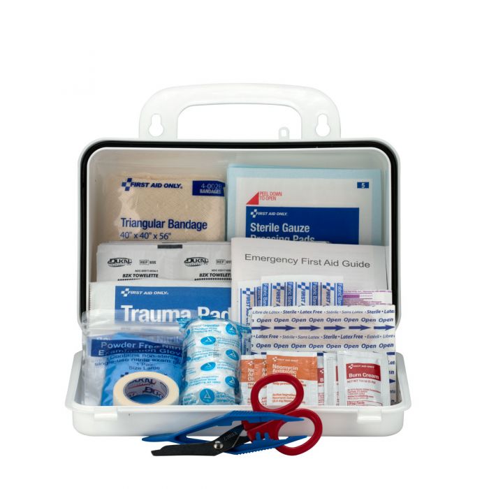 10 Person Contractor First Aid Kit, Plastic Case