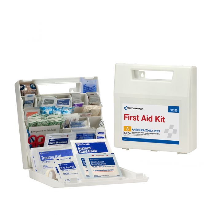 50 Person Contractor First Aid Kit, Plastic Case