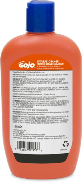 GOJO® NATURAL ORANGE™ Pumice Hand Cleaner - 14 fl oz Bottle
