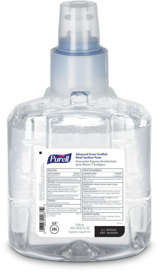 PURELL® Advanced Green Certified Instant Hand Sanitizer Foam 1200 mL - LTX-12™