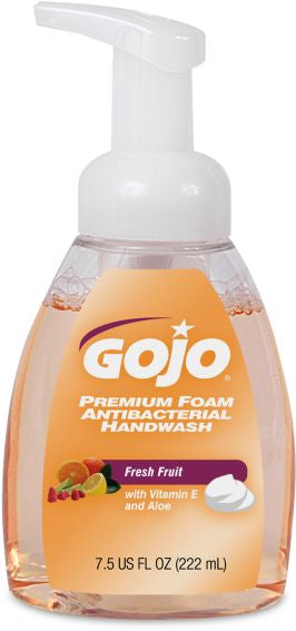 GOJO® Premium Foam Antibacterial Handwash - 222 mL Table Top Pump Bottle