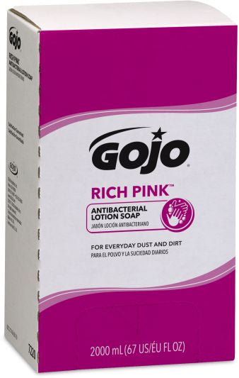 GOJO® PRO™ TDX™ 2000 Bag-in-Box System RICH PINK™ Antibacterial Lotion Soap - PRO™ 2000