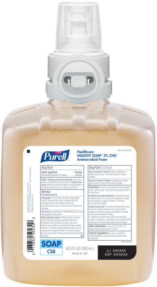 PURELL® Healthcare HEALTHY SOAP® 2.0% CHG Antimicrobial Foam - CS8