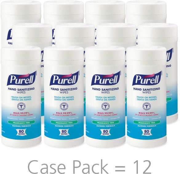 PURELL® Hand Sanitizing Wipes - Alcohol Formula 80 Count Canister