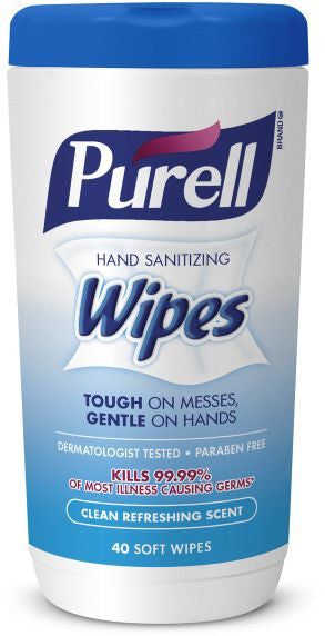 PURELL® Hand Sanitizing Wipes - Non-Alcohol Formula 40 Count Canister - Clean Refreshing Scent