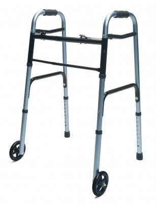 Everyday Walker with Wheels Dual Release Blu Adult, 2/Cs, Lumex