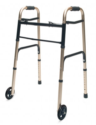 Everyday Walker with Wheels Dual Release Gld Adult, 2/Cs, Lumex