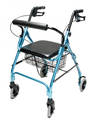 Lumex Walkabout Lite Four-Wheel Rollator, Aqua