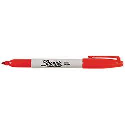 Sharpie Marker - Fine Tip - Red - Qty. 12 Per Box 12 / BX