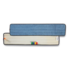 Microfiber Wet Mop Pad, 5 x 24, Blue
