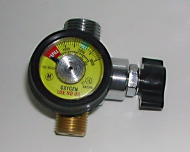 Oxygen MadaValve with Gauge and O-Ring