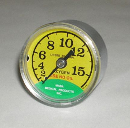Liter Flow Gauge (2 To 15 LPM) for 1309A-15 Regulator, Back Mounted