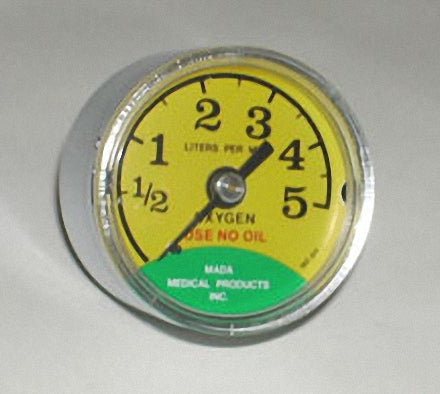 Liter Flow Gauge (1/2 to 5 LPM) for 1309A-5 regulator, back mounted