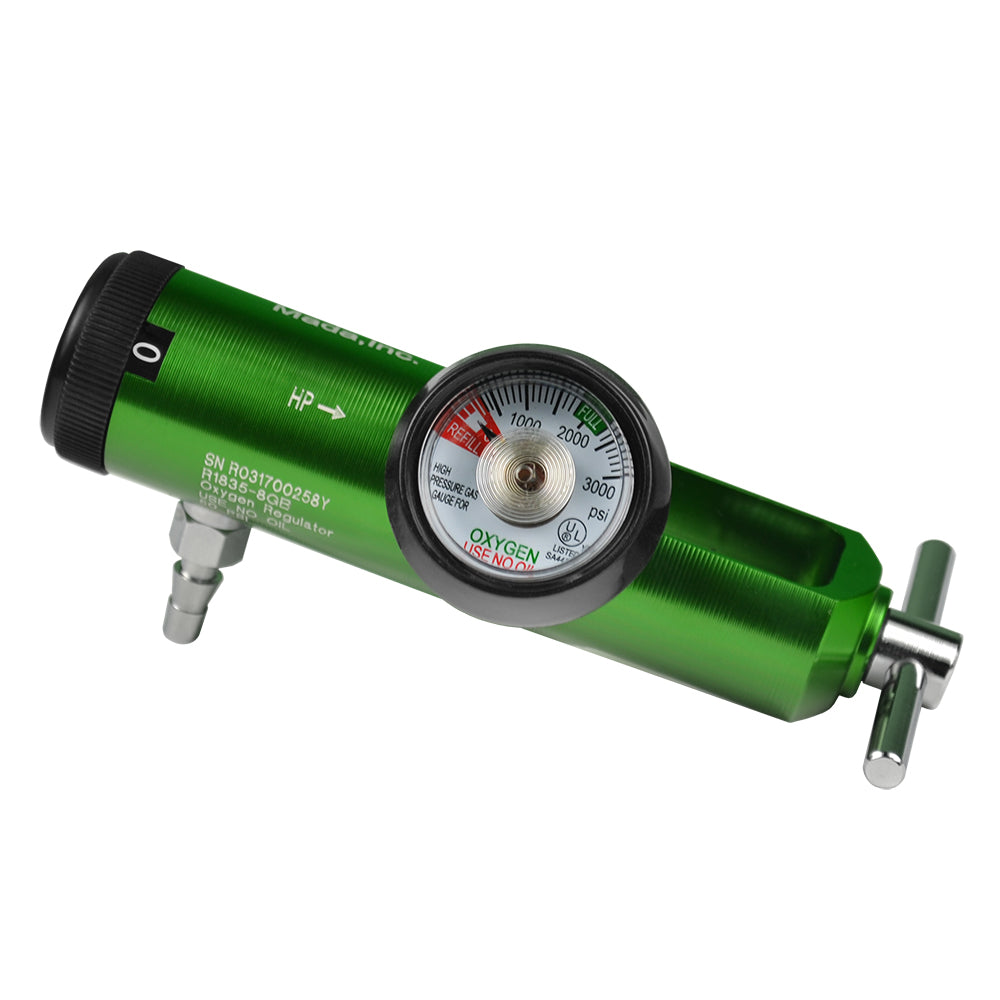 Click Regulator (1/4 to 8 LPM) CGA-870 yoke with barb