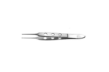 Bishop-Harmon Iris Forceps - 3-3/8" (85.5mm) - 0.6mm Wide - 1 X 2 Teeth