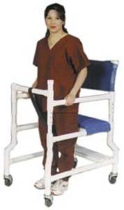 18" internal width, 21" internal width base 4" heavy duty casters, height adjustable, 300 lbs wt cap