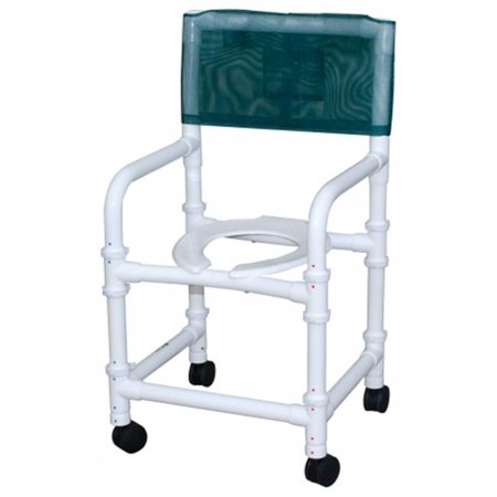 Echo knocked down shower chair 18" internal width, 3" twin 250 lb wt cap