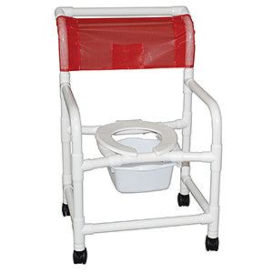 Echo Line Series - Echo Shower chair 22" internal width, 3" twin casters 250 lb. capacity, 10 quart pail