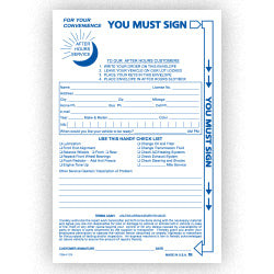 After Hours Envelope, Standard - NDE-STD 100 / PK
