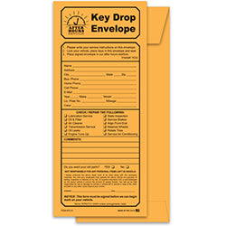 Key Drop Envelope, Key Drop Kraft With Checklist 500 / BX