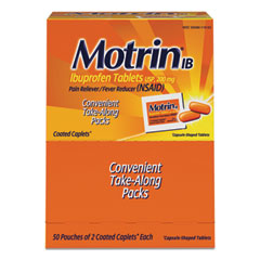Ibuprofen Tablets, Two-Pack, 50 Packs/Box