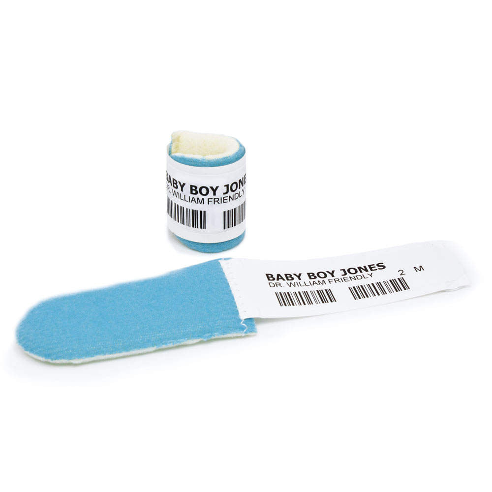 Precision® Neonatal Soft Foam Band with Shield 1" X 6 1/4" Premie Blue - 14 per Box