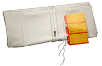 CADAVER BAG ADULT|HEAVY-DUTY STRAIGHT ZIPPER WHITE VINYL 36X90 10 PER CASE
