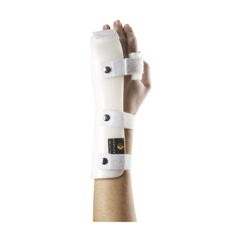 FRACTURE BRACE BOXER SPLINT EXTENDED, RIGHT WHITE POLYETHYLENE MEDIUM 1 PER EACH
