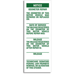 Odometer Repair Label 25 / PK