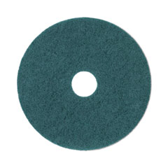 Heavy-Duty Scrubbing Floor Pads, 20" Diameter, Green, 5/Carton