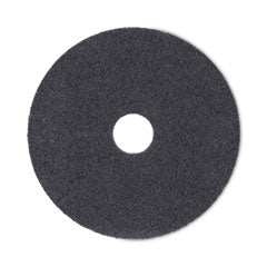 High Performance Stripping Floor Pads, 17" Diameter, Black, 5/Carton