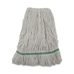 Mop Head, Premium Standard Head, Cotton/Rayon Fiber, Medium, White