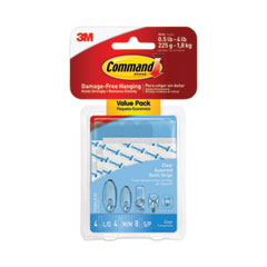 Assorted Refill Strips, Removable, (8) Small 0.75 x 1.75, (4) Medium 0.75 x 2.75, (4) Large 0.75 x 3.75, Clear, 16/Pack Assorted Refill Strips, Removable, (8) Small 0.75 x 1.75, (4) Medium 0.75 x 2.75, (4) Large 0.75 x 3.75, Clear, 16/Pack