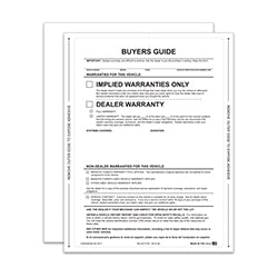 Peel n Seal 1 Part Buyers Guide - Implied Warranty - No Lines 100 / PK