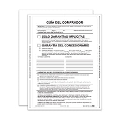 Interior Buyers Guide - BG-2017 - Imp. Warranty -P/A- Spanish-Qty. 100 100 / PK
