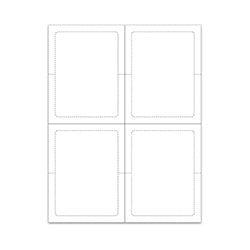 Add Stickers (Adh) Plain Stock - 4-1/4" X 5-1/2" - 4 UP 250 / PK