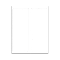 8.5 x 11 (2up)-Laser Window Sticker BLANK Perm. Adh. 1 Part-Qty. 250 250 / PK