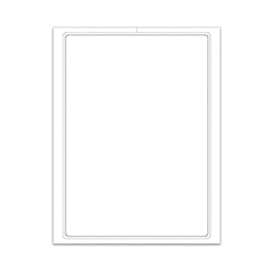 8.5 x 11 Lsr Window Sticker BLANK-PERF Perm. Adh. 1 Part - Qty. 250 250 / PK