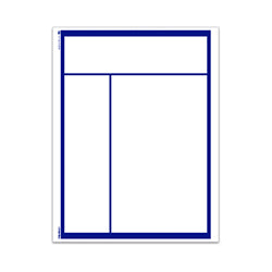 Peel n Seal Laser Window Sticker Stock - Blue Border 250 / PK