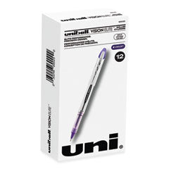 VISION ELITE Hybrid Gel Pen, Stick, Bold 0.8 mm, Violet Ink, White/Violet/Clear Barrel