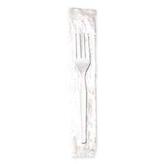 Mediumweight Polypropylene Cutlery, Forks, White, 1,000/Carton