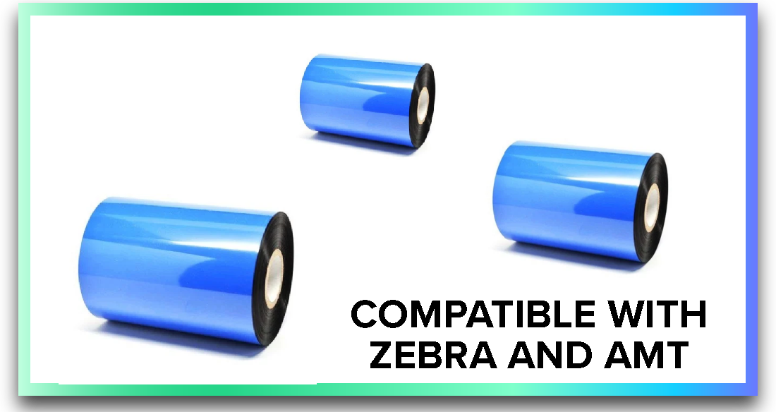 Wax Ribbons Compatible with Zebra and AMT