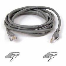 Belkin RJ45 CAT-5e Patch Cable, Snagless Molded Grey 06 6 ft Category 5e Network Cable for MacBook Air, MacBook Pro, Network Device - First End: 1 x RJ-45 Network - Male - Second End: 1 x RJ-45 Network - Male - Patch Cable - Gold Plated Connector - 24 AWG